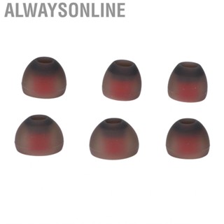 Alwaysonline Gray And Red Silicone Eartips Removable Replacement For 4.56.5mm