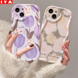 เคสโทรศัพท์มือถือ TPU นิ่ม ลายภาพวาดสีน้ํามัน รูปดอกทิวลิป กระต่าย 3D สําหรับ Infinix Hot 30i Note 12 G96 Hot 12 Play 11 Play 9 Play 10 Play Smart 5 Smart 7 Hot 20S