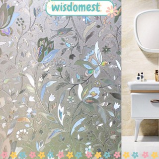 WISDOMEST ฟิล์มกาว UV ป้องกันแสงเลเซอร์ เนื้อแมตต์ 3D มีกาวในตัว สําหรับตกแต่งหน้าต่าง