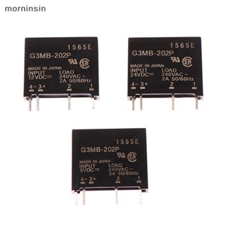 Morn โมดูลรีเลย์ตัวต้านทานโซลิดสเตท 5V 12V 24V DC-AC G3MB-202P-5VDC PCB SSR AC 240V 2A 1 ชิ้น EN