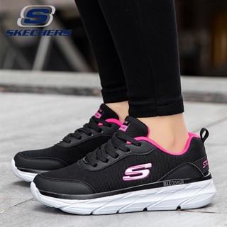 Skechers_ MAX CUSHION รองเท้าผ้าใบลําลอง ผ้าตาข่าย ระบายอากาศ ดูดซับแรงกระแทก เหมาะกับการวิ่งกลางแจ้ง แฟชั่นสําหรับผู้ชาย และผู้หญิง