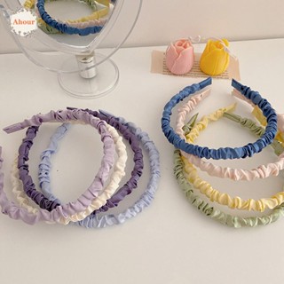 Ahour ที่คาดผม ผ้าซาติน สีแคนดี้ สําหรับผู้หญิง 1 ชิ้น