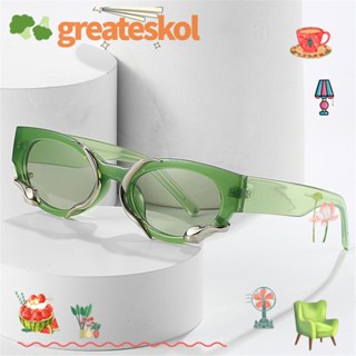 Greateskol งู แว่นกันแดด เรโทร เยลลี่ สี ผู้ชาย แว่นตาเฉดสี ตาแมว