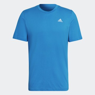 adidas ไลฟ์สไตล์ เสื้อยืดผ้าฝ้าย 3-Stripes ผู้ชาย สีน้ำเงิน HN4193