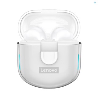 Lenovo ใหม่ LP12 หูฟังสเตอริโอไร้สาย BT5.1 กึ่งอินเอียร์ HiFi ความหน่วงต่ํา ความทนทานสูง สีขาว