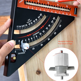  ShiZi งานไม้ไม้บรรทัดสามเหลี่ยมพับไม้บรรทัดสแควร์อลูมิเนียมอัลลอยด์ช่างไม้เครื่องมือสำหรับการวัด