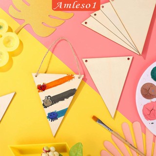 [Amleso1] ธงแบนเนอร์ ทรงสามเหลี่ยม DIY สําหรับตกแต่งวันเกิด