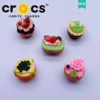 Jibbitz crocs charm หัวเข็มขัดรองเท้า อุปกรณ์เสริมรองเท้า 3D เค้ก ขนมหวานน่ารัก DIY หัวเข็มขัดตกแต่ง