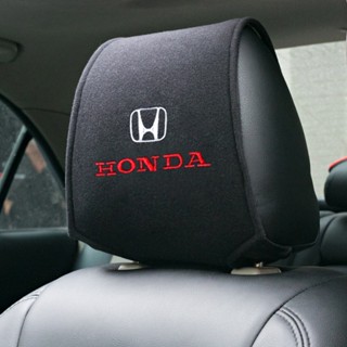 ปลอกหมอนรองศีรษะ ผ้าฝ้าย พร้อมกระเป๋า สําหรับรถยนต์ Honda 1 ชิ้น