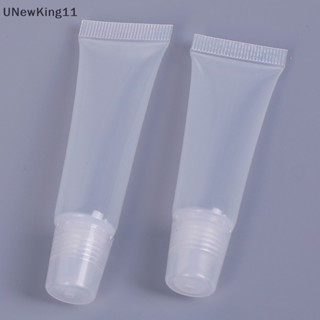 Unewking หลอดพลาสติกเปล่า ขนาด 8 มล. 15 มล. สําหรับใส่ลิปกลอส บาล์ม เครื่องสําอาง 10 ชิ้น