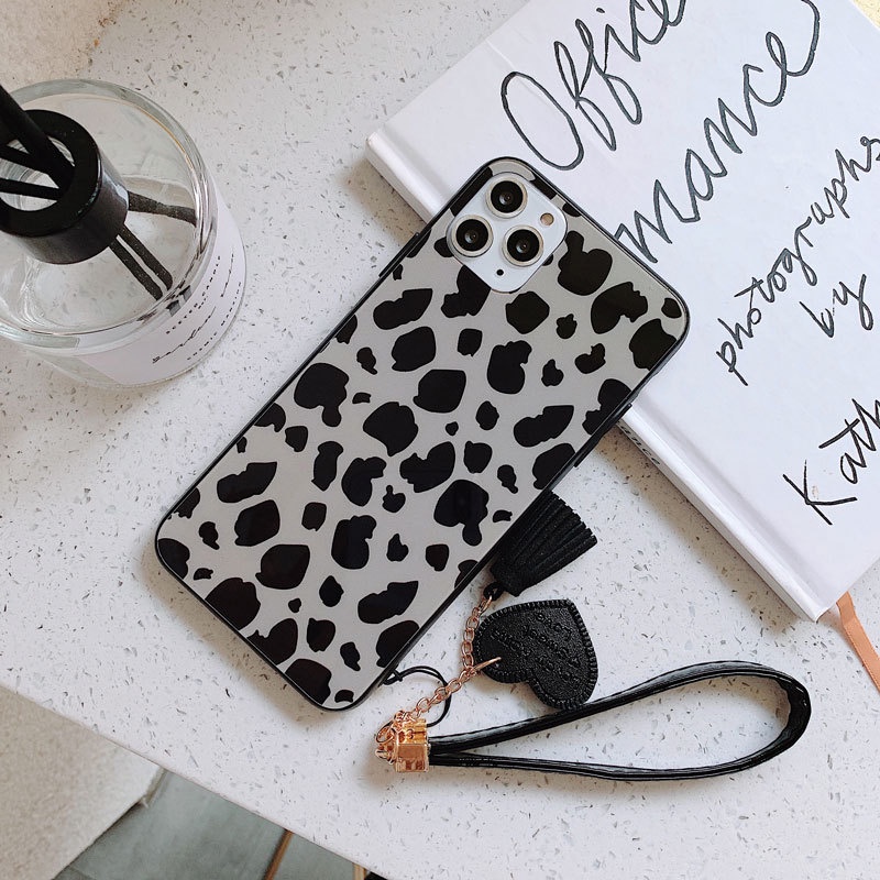 คู่รัก Cool Glass Case พร้อมเชือกสั้นสําหรับ Samsung A55 A35 A25 A15 A05 A05s A54 A34 A24 4G A14 A04s A13 5G