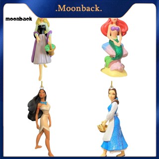 &lt;moonback&gt; จี้พวงกุญแจอะคริลิค รูปตุ๊กตาการ์ตูนเจ้าหญิง สีสดใส สําหรับรถยนต์