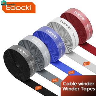 Toocki เคเบิ้ลออแกไนเซอร์ลวด Winder ผูกหูฟัง Velcro เมาส์สายป้องกันการจัดการสาย USB 1/2/3/5เมตรบ้าน home home