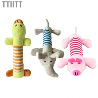 Ttiitt Dog Squeaky  Toy  Striped   Grinding  Anxiety Clean with 4 Legs for Indoor