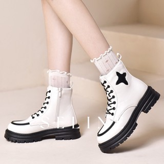 SELINE  แฟชั่นรองเท้า บูท รองเท้าบูทยาว ไซส์ใหญ่ รองเท้า boots พิเศษ Comfortable ins High quality FSX2390HRM 37Z230910