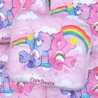 เบาะรองนั่งแคร์แบร์ Care Bears นุ่ม มีเชือกผูกกันเลื่อน  ไซส์ใหญ่ ขนาด  45×45×8 cm