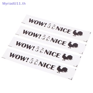 Myriadu สติกเกอร์ ลาย Wow Whoa Nice Rooster Cock สําหรับติดตกแต่งห้องน้ํา 4 แพ็ก