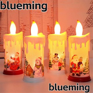 Blueming2 โคมไฟเทียนอิเล็กทรอนิกส์ รูปซานตาคลอส สําหรับตกแต่งคริสต์มาส