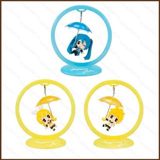 Cool ใหม่ โมเดลฟิกเกอร์ Hatsune Miku Kagamine Rin Len ร่ม ของเล่น สําหรับเด็ก เก็บสะสม 3 ชิ้น