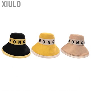 Xiulo Cooling Bucket Hat  UV Protection Cotton Portable Adorable Design 2 Side Wear for Women Beach