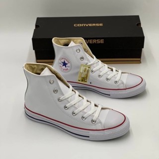 Converse All Star รองเท้าหนัง สีขาว สไตล์คลาสสิก