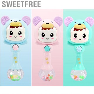 Sweetfree Baby Rattles Teether Safe Harmless Smoothing Plastic Toddler Educational Toy with Light Music