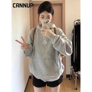 Cannup เสื้อกันหนาว เสื้อฮู้ด High-quality สบายๆ ดูสวยงาม ง่ายๆ WWY23909QU37Z230911