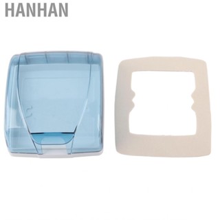 Hanhan Universal 86 Type Socket  Box Transparent Wall Switch Protection for Bathroom Blue