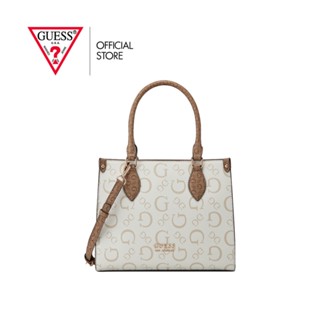 GUESS กระเป๋าถือ รุ่น SG823822 OAK PARK SMALL CARRYALL สีขาว