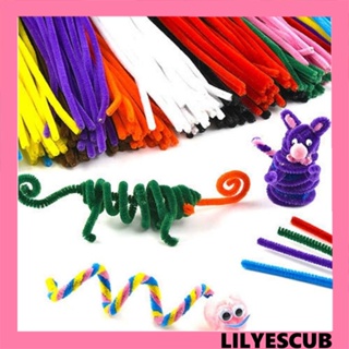 Lilyescub Chenille Stem ท่อทําความสะอาดท่อ DIY เพื่อการศึกษา สําหรับบ้าน โรงเรียน เด็ก