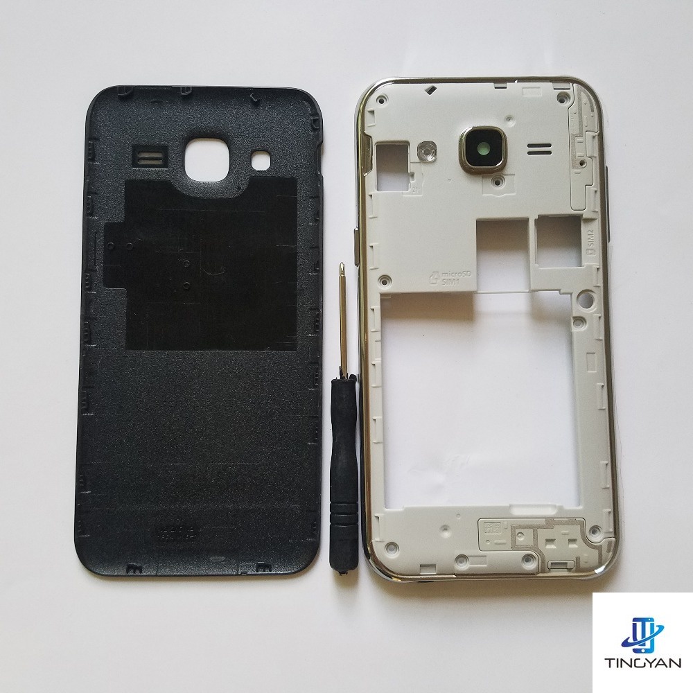 กรอบกลาง พร้อมฝาครอบแบตเตอรี่ด้านหลัง และเครื่องมือ สําหรับ Samsung Galaxy J2 J200 J200H J200F J200G