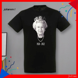 [JM] เสื้อยืดคอกลม แขนสั้น พิมพ์ลาย Her Majesty Queen II 1926-2022