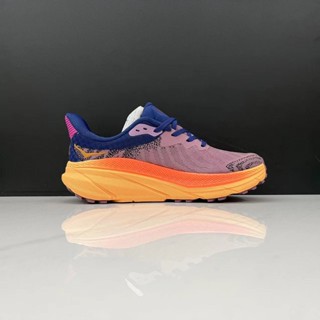 Hoka ONE Challenger ATR 7 GTX รองเท้าวิ่ง สีเหลืองกรมท่า สีม่วง