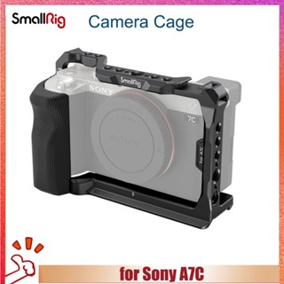 Smallrig กรงกล้อง Dslr เต็มรูปแบบ พร้อมที่จับด้านข้างซิลิโคน สําหรับ Sony A7C อุปกรณ์เสริมกล้อง 3212