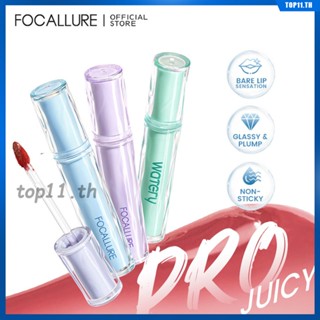 FOCALLURE Jelly Water Lip Glaze Moisturizing NonStick Cup LongLasting Lip Gloss ลิปสติก Water Light Jelly Lip Gloss ลิปสติกเนื้อลิควิดแต่งหน้า Thin Tube Water Gloss Lip Glaze (top11.th)