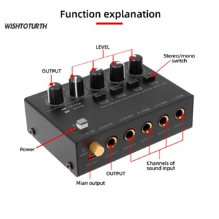 ☼Wt MAX400 จูนเนอร์โมโน ควบคุมระดับเสียง เสียงรบกวนต่ํา 4 ช่อง ปลั๊ก US ขนาดเล็ก