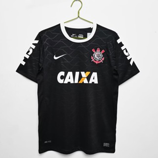 เสื้อกีฬาแขนสั้น ลายทีมชาติฟุตบอล Corinthians Away 2008 Season สไตล์วินเทจ ไซซ์ S-XXL