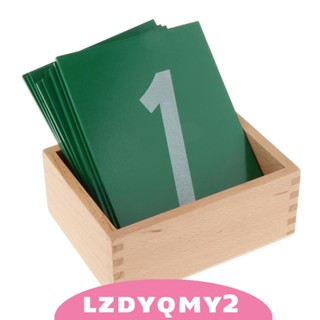 [Lzdyqmy2] Montessori กล่องไม้ตัวเลขคณิตศาสตร์ 0 ของเล่นเสริมการเรียนรู้เด็ก