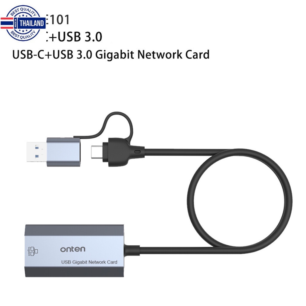 ONTEN OTN-UE101 USB to LAN 2 in 1 USB3.2 gen2+Type-c to RJ45