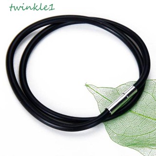 Twinkle1 สร้อยคอ สายสแตนเลส สีดํา เครื่องประดับ