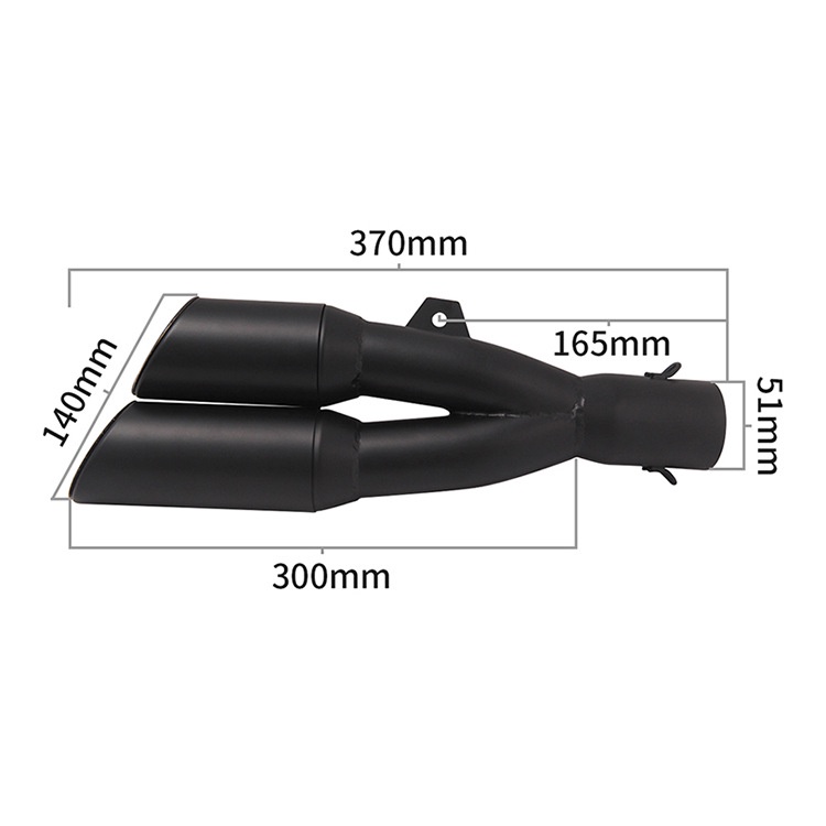 ขายดี ท่อไอเสียรถจักรยานยนต์ แบบคู่ สําหรับ CBR300 Yamaha R3R25 Kawasaki ninja250 - รูปที่ 3