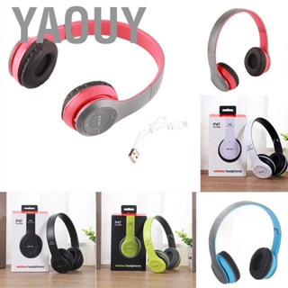 Yaouy Headset Foldable Heavy Bass Ergonomic  Sport  for Students Adults Home Office School