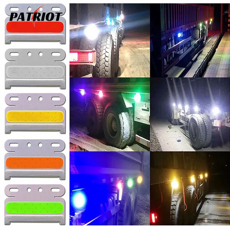 ไฟเลี้ยว LED กันน้ํา / ไฟสัญญาณ LED 12V-24V สว่างมาก / หลอดไฟเตือนรถพ่วงด้านข้างรถตู้ / ไฟด้านข้างรถบรรทุก COB สากล