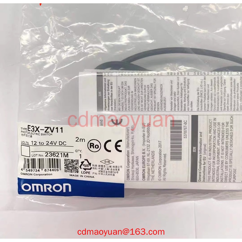 E3X-ZV11 OMRON เครื่องขยายเสียงเซนเซอร์สวิตช์ไฟเบอร์ออปติก OMRON