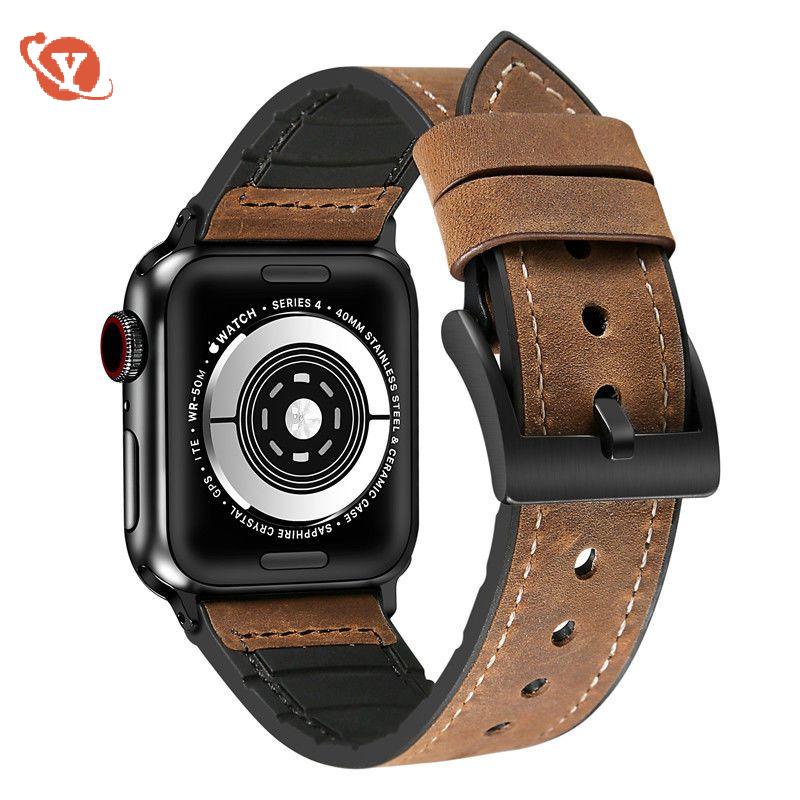 สายนาฬิกาข้อมือหนังวัวแท้ สําหรับ Apple Watch Applewatch Serises 9 8 7 5 Iwatch 6SE