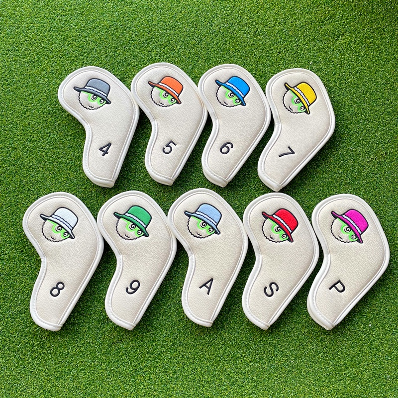 Golf iron rod cover protective cover ball head cover 9 sets of head cover Golf universal iron rod cover for