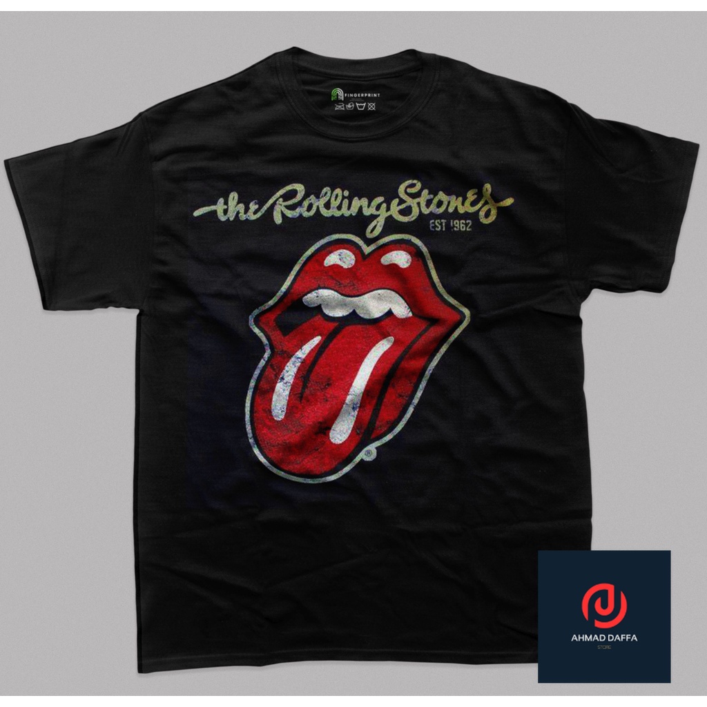 เสื้อยืด ผ้าฝ้าย พิมพ์ลายวง The Rolling Stones Baju Kaos 1.133 24s สําหรับผู้ชาย
