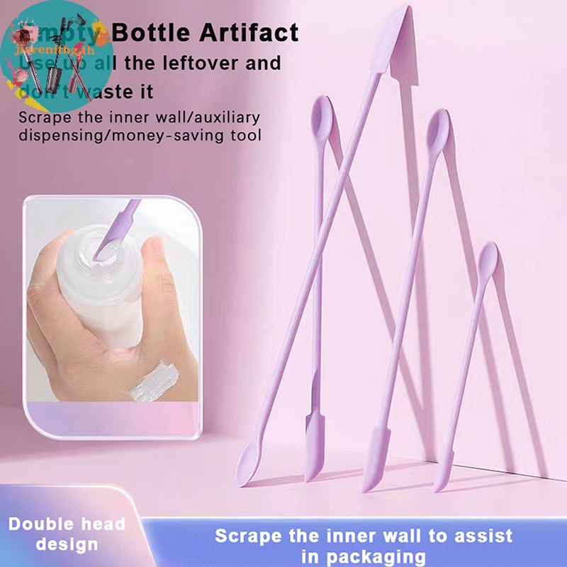 RENBG 2 In 1 ซิลิโคน Scoop Scraper ชุดเครื่องสําอาง Liquid Foundation Face ครีมช้อนขูด Face Double-Headed Skin Care เครื่องมือ TH