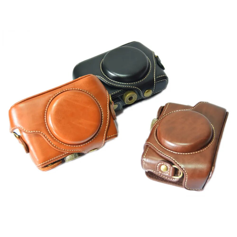 PU Leather Digital Camera Case Bag Cover For Sony RX100VII M7 RX100VI M6 RX100V M5 RX100VA M5A RX100