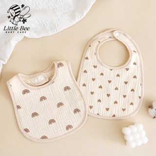 ผ้ากันเปื้อนเด็ก ผ้าซับน้ำลายเด็ก ทรง U ผลิตจากผ้าฝ้ายทอ หนา…